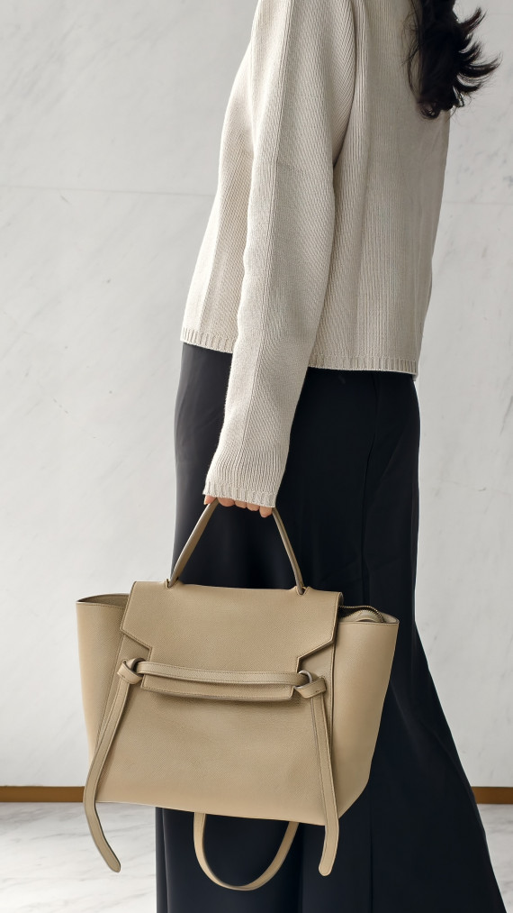 Céline Belt Bag i beige skinn