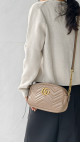 Gucci GG Marmont Matelassé Camera Bag i Dusty Pink