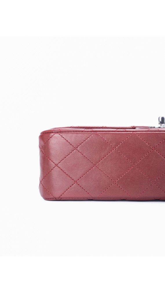 Chanel Classic Double Flap Bag I Burgunder Lammeskinn