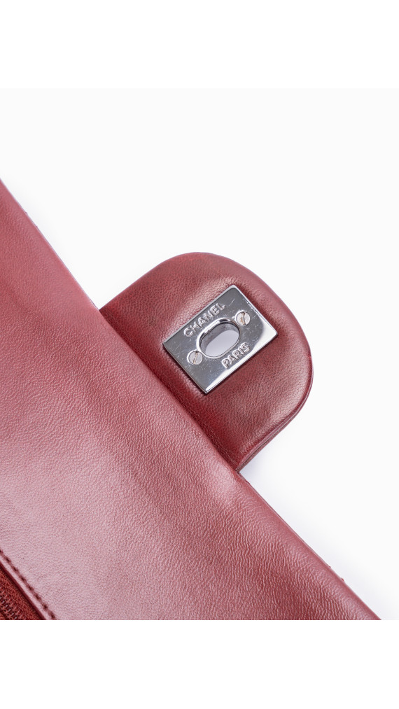 Chanel Classic Double Flap Bag I Burgunder Lammeskinn