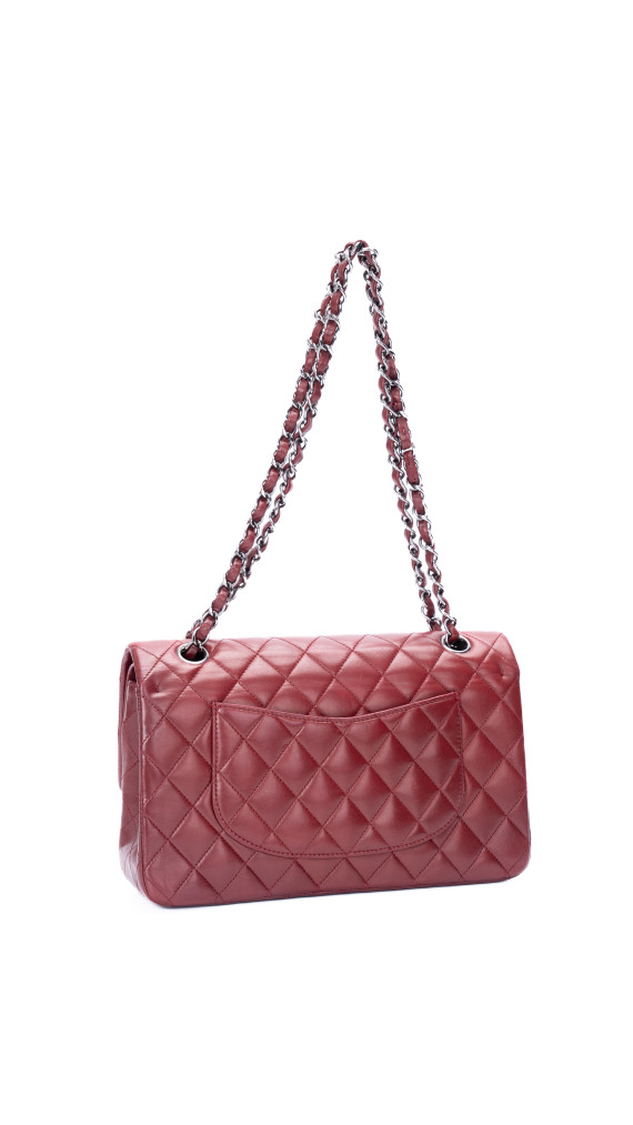 Chanel Classic Double Flap Bag I Burgunder Lammeskinn