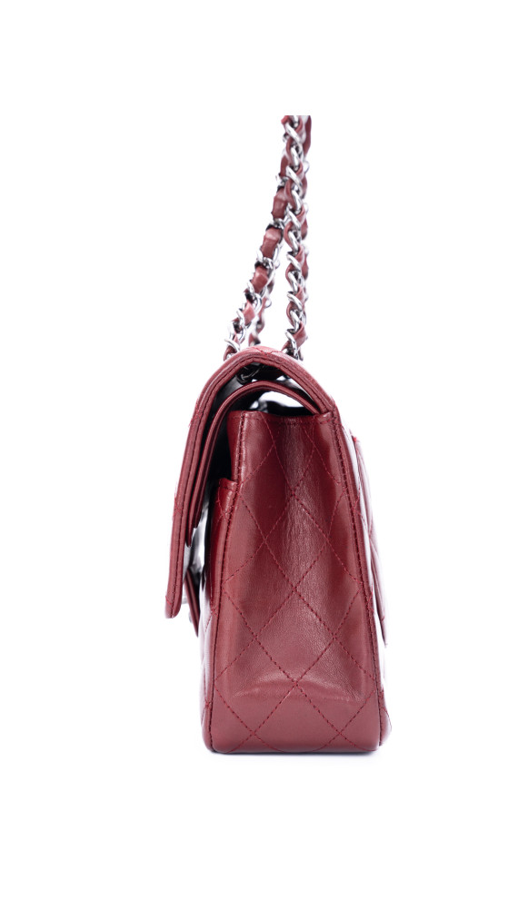Chanel Classic Double Flap Bag I Burgunder Lammeskinn