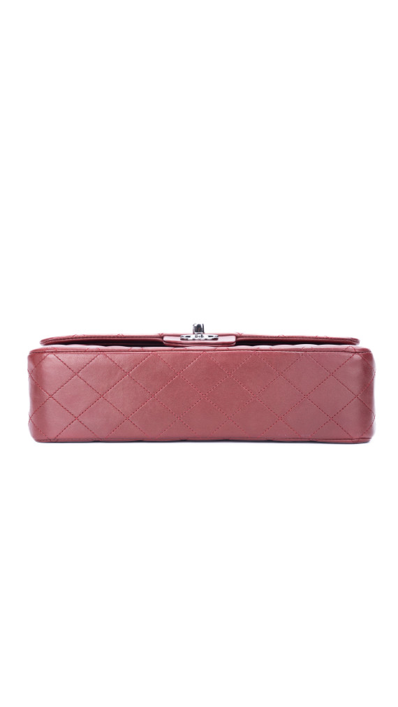 Chanel Classic Double Flap Bag I Burgunder Lammeskinn
