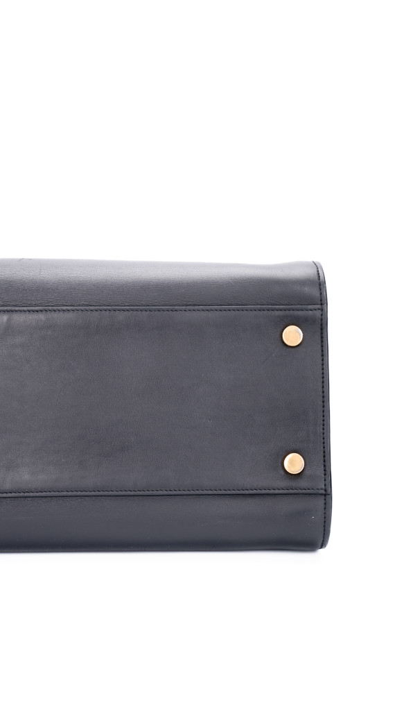 YSL Saint Laurent Cabas Bag Size Medium i svart skinn