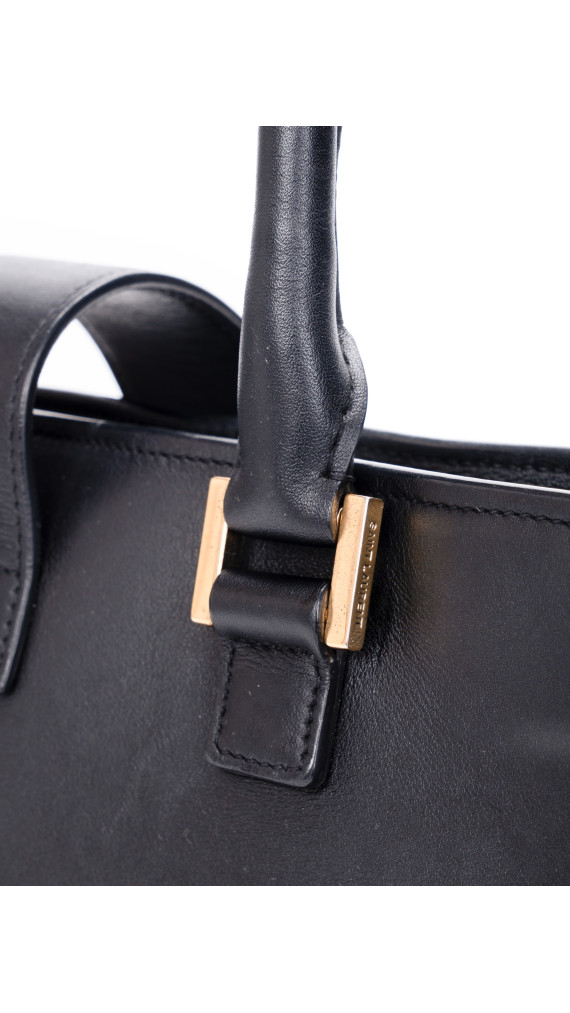 YSL Saint Laurent Cabas Bag Size Medium i svart skinn