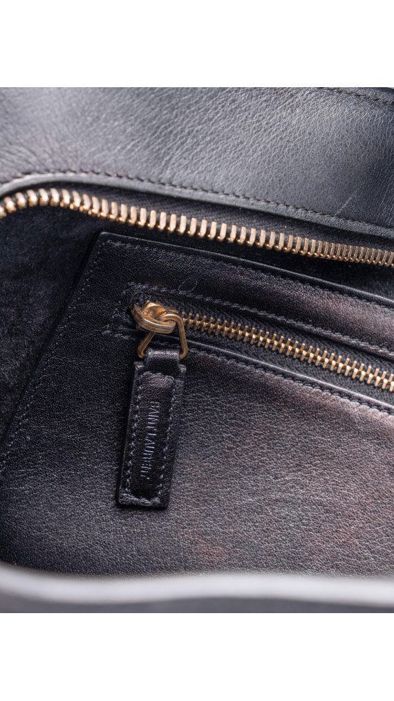 YSL Saint Laurent Cabas Bag Size Medium i svart skinn