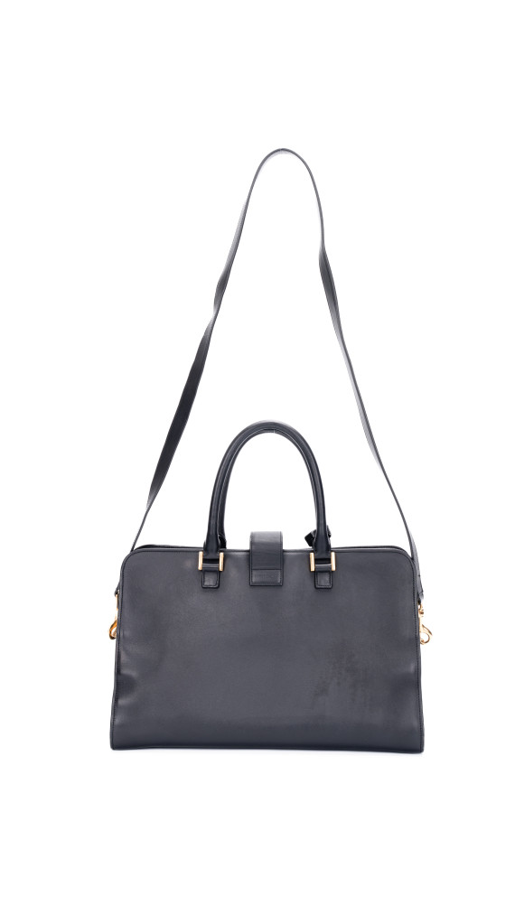 YSL Saint Laurent Cabas Bag Size Medium i svart skinn