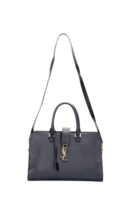 YSL Saint Laurent Cabas Bag Size Medium i svart skinn