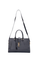 YSL Saint Laurent Cabas Bag Size Medium i svart skinn