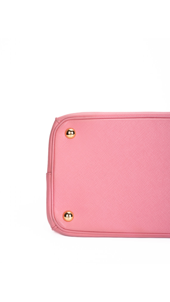 Prada Saffiano Lux Tote Bag i rosa skinn