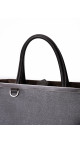 Fendi 2Jour Tote Bag i svart kalveskinn og brun/hvit ponyhair