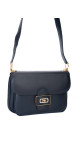 Celine Classic Box Bag i mørkeblå skinn med gullfarget hardware
