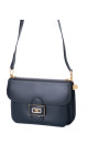 Celine Classic Box Bag i mørkeblå skinn med gullfarget hardware