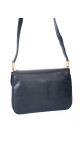 Celine Classic Box Bag i mørkeblå skinn med gullfarget hardware