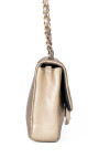 Chanel Single Flap Bag i gull skinn med dekorert CC-lås