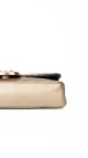 Chanel Single Flap Bag i gull skinn med dekorert CC-lås