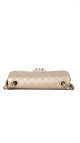 Chanel Single Flap Bag i gull skinn med dekorert CC-lås