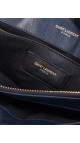 Saint Laurent Lou Lou Size Small Shoulder Bag i blå velur med gull hardware