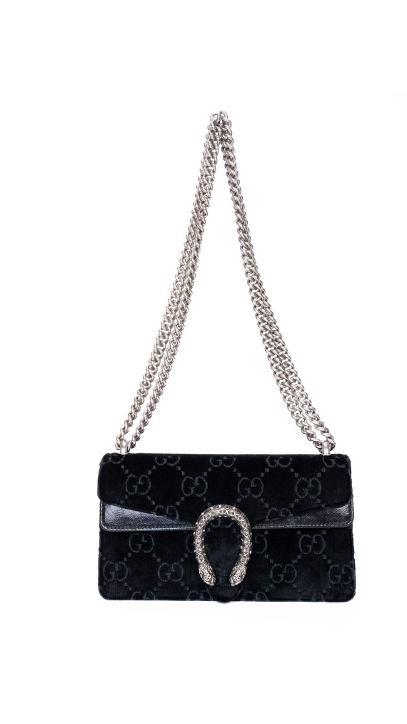 Gucci Dionysus Velvet Shoulder Bag Black