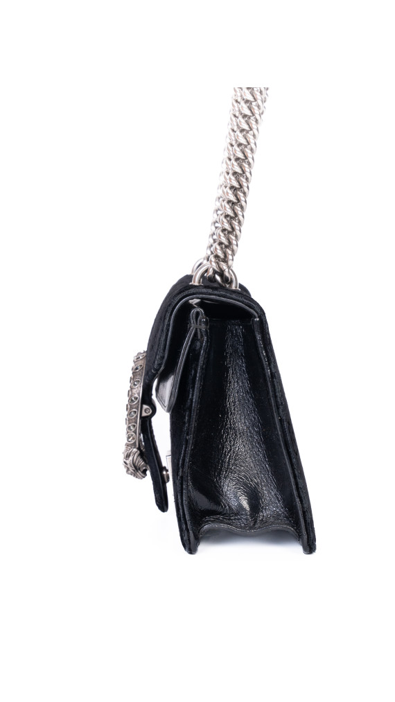 Gucci Dionysus Velvet Shoulder Bag Black