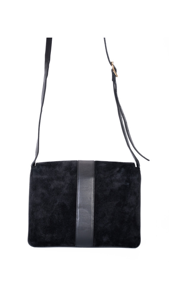 Gucci Alri Shoulder Bag Black Suede