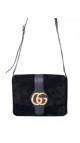 Gucci Alri Shoulder Bag Black Suede