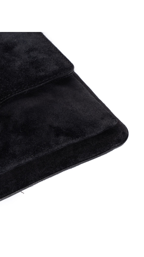 Gucci Alri Shoulder Bag Black Suede