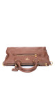 Prada Vitello Daino Tote Bag i brun skinn