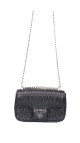 Prada Gaufre Nappa Chain Shoulder Bag Black