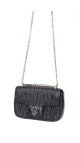 Prada Gaufre Nappa Chain Shoulder Bag Black