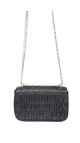 Prada Gaufre Nappa Chain Shoulder Bag Black
