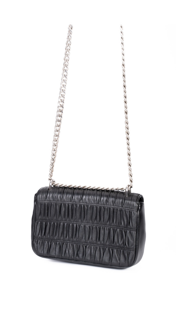 Prada Gaufre Nappa Chain Shoulder Bag Black
