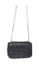 Prada Gaufre Nappa Chain Shoulder Bag Black
