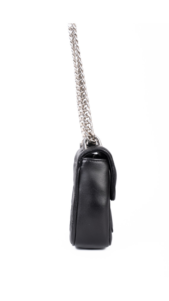 Prada Gaufre Nappa Chain Shoulder Bag Black