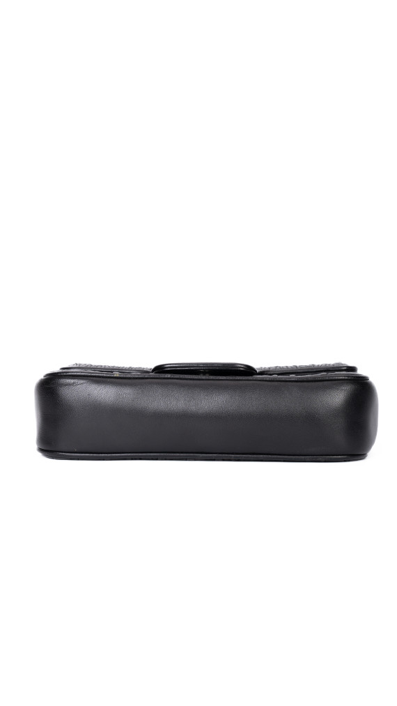 Prada Gaufre Nappa Chain Shoulder Bag Black