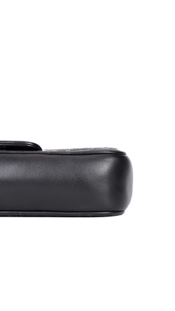 Prada Gaufre Nappa Chain Shoulder Bag Black