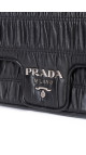 Prada Gaufre Nappa Chain Shoulder Bag Black