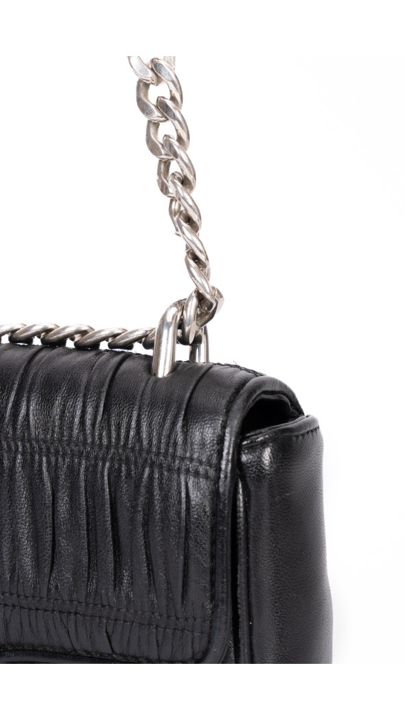 Prada Gaufre Nappa Chain Shoulder Bag Black