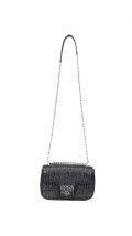 Prada Gaufre Nappa Chain Shoulder Bag Black
