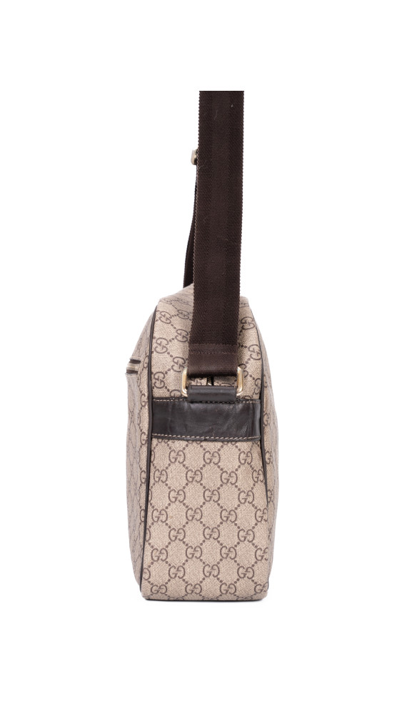 Gucci GG Supreme Messenger Bag Beige