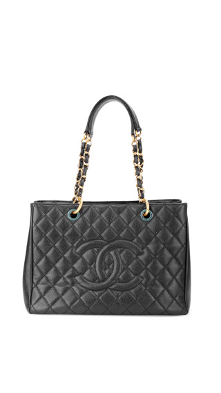 Chanel Grand Shopping Tote (GST) i svart Caviar skinn