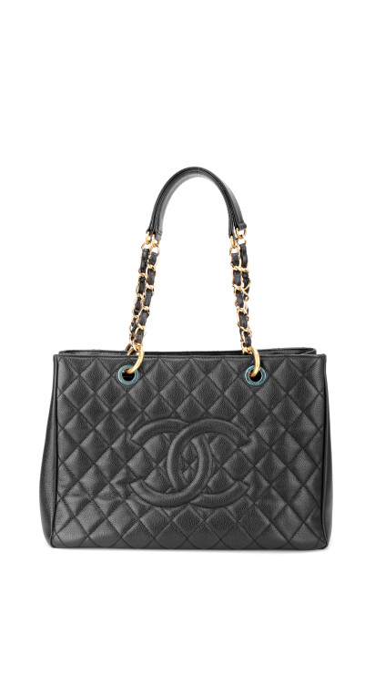 Chanel Grand Shopping Tote (GST) i svart Caviar skinn