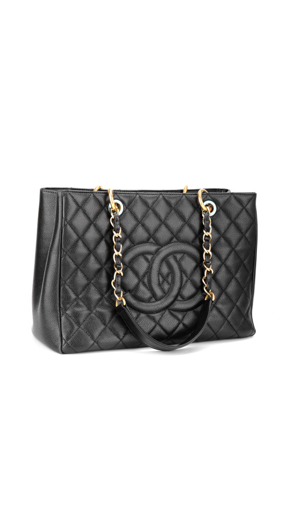 Chanel Grand Shopping Tote (GST) i svart Caviar skinn