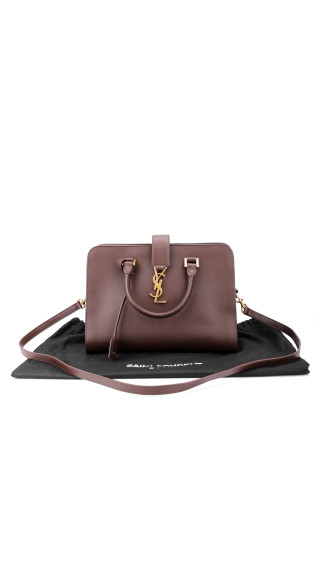 Saint Laurent Cabas Bag i Brun Skinn