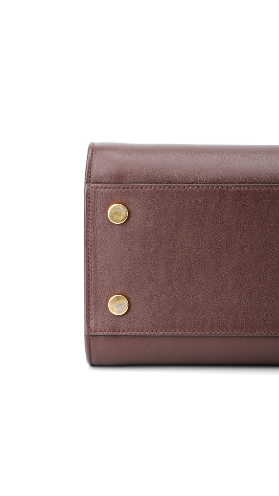 Saint Laurent Cabas Bag i Brun Skinn