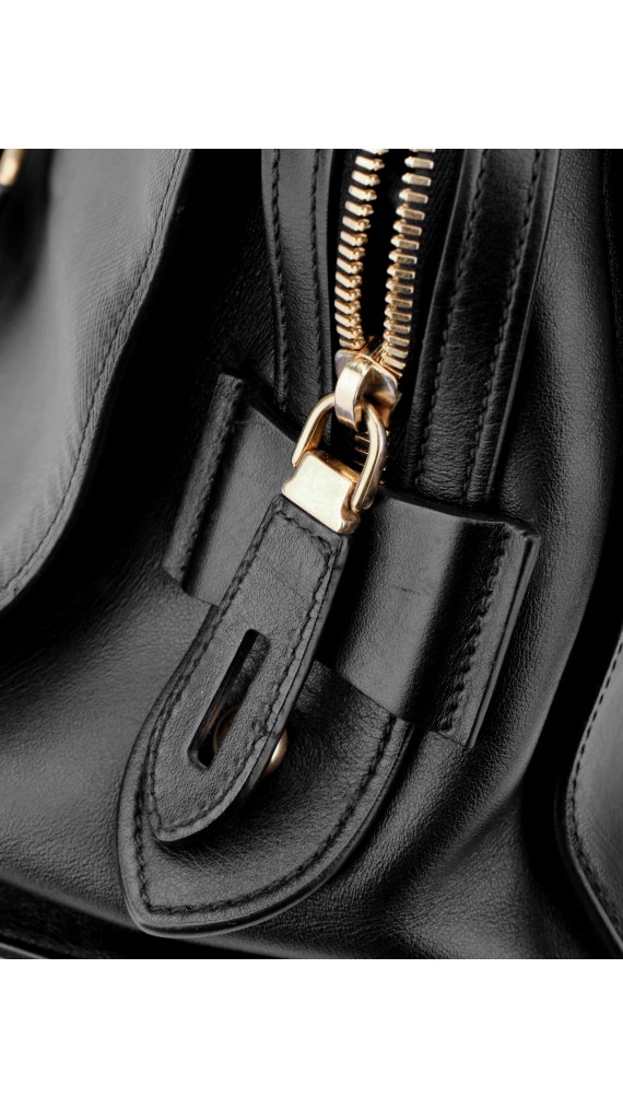 Prada Lux Tote Bag i Svart Skinn