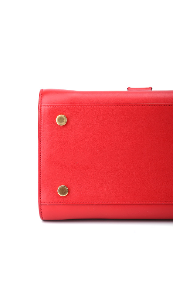 Saint Laurent Sac de Jour i Rødt Skinn