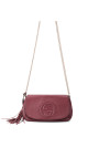 Gucci Soho Disco Bag i Burgunder Skinn