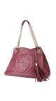 Gucci Soho Chain Tote Bag i Burgunder Skinn