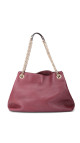 Gucci Soho Chain Tote Bag i Burgunder Skinn